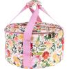 Martha Stewart Dutch Oven Carrier, Insulated Casserole Tote with Padded Handle, Zipper Closure, Fits Most 6-7 Qt. Dutch Ovens & Bakeware for Potlucks and Hosting (Floral)