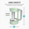 Martha Stewart Electric Kettle with Removable Stainless Steel Tea Infuser, Glass Carafe 1.7L (7 Cups), Hot Water Boiler, 4 Presets, Keep Warm & Auto Shut-Off, Cordless 360° Swivel Base, Linen White(Honeydew Green)