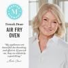 Martha Stewart French Door Air Fryer Toaster Oven Combo, 34QT Countertop Convection, 12-in-1, Bake, Broil, Roast, Fits 12” Pizza, Dehydrate, 5 Accessories, Air Fry Basket, Stainless Steel, Linen White(Linen White)