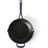 Martha Stewart Gatwick 12” Enameled Cast Iron Skillet, PFAS-Free, Classic Red Exterior with Matte Black Enamel Interior, Rust Resistant, Oven Safe(Classic Blue)