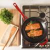 Martha Stewart Gatwick 12” Enameled Cast Iron Skillet, PFAS-Free, Classic Red Exterior with Matte Black Enamel Interior, Rust Resistant, Oven Safe(Classic Red)