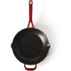 Martha Stewart Gatwick 12” Enameled Cast Iron Skillet, PFAS-Free, Classic Red Exterior with Matte Black Enamel Interior, Rust Resistant, Oven Safe(Classic Red)