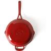 Martha Stewart Gatwick 12” Enameled Cast Iron Skillet, PFAS-Free, Classic Red Exterior with Matte Black Enamel Interior, Rust Resistant, Oven Safe(Classic Red)
