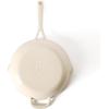 Martha Stewart Gatwick 12” Enameled Cast Iron Skillet, PFAS-Free, Classic Red Exterior with Matte Black Enamel Interior, Rust Resistant, Oven Safe(Linen White)