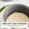 Martha Stewart Rice Cooker, 4 Cup (Uncooked) / 8 Cup (Cooked), Ceramic Non-Stick Removable Pot, Keep Warm, Measure Markings, Steam Basket, Brown & Sushi Rice, Quick Cook, Quinoa, Grains, Oats, Linen White(Linen White)