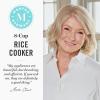 Martha Stewart Rice Cooker, 4 Cup (Uncooked) / 8 Cup (Cooked), Ceramic Non-Stick Removable Pot, Keep Warm, Measure Markings, Steam Basket, Brown & Sushi Rice, Quick Cook, Quinoa, Grains, Oats, Linen White(Caviar Gray)