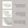 Martha Stewart Selma Pasta Bowls Set of 6, 43oz White Porcelain Soup Bowls & Salad Bowl, Wide and Shallow, Chip Resistant, Dishwasher & Microwave Safe(White (Pasta Bowls))