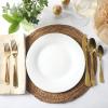Martha Stewart Torino 20-Piece Gold Flatware Set, Service for 4 – Stainless Steel Silverware w/PVD Gold Handle, Mirror Polish – Dishwasher Safe, Rust Resistant, Chip Resistant – Glamorous Utensil Set(Gold (Torino))