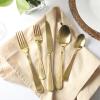 Martha Stewart Torino 20-Piece Gold Flatware Set, Service for 4 – Stainless Steel Silverware w/PVD Gold Handle, Mirror Polish – Dishwasher Safe, Rust Resistant, Chip Resistant – Glamorous Utensil Set(Gold (Torino))
