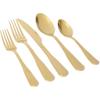 Martha Stewart Torino 20-Piece Gold Flatware Set, Service for 4 – Stainless Steel Silverware w/PVD Gold Handle, Mirror Polish – Dishwasher Safe, Rust Resistant, Chip Resistant – Glamorous Utensil Set(Gold (Torino))