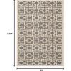Martha Stewart x SAFAVIEH Outdoor Area Rug Collection – 8′ x 11’2″, Anthracite & Beige, Weather Resistant & Washable, Ideal for Patio, Backyard, Mudroom, Deck, Dining Space (MSR4281-246)