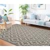 Martha Stewart x SAFAVIEH Outdoor Area Rug Collection – 8′ x 11’2″, Anthracite & Beige, Weather Resistant & Washable, Ideal for Patio, Backyard, Mudroom, Deck, Dining Space (MSR4274-246)