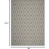 Martha Stewart x SAFAVIEH Outdoor Area Rug Collection – 8′ x 11’2″, Anthracite & Beige, Weather Resistant & Washable, Ideal for Patio, Backyard, Mudroom, Deck, Dining Space (MSR4274-246)