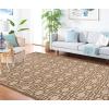 Martha Stewart x SAFAVIEH Outdoor Area Rug Collection – 8′ x 11’2″, Beige & Brown, Weather Resistant & Washable, Ideal for Patio, Backyard, Mudroom, Deck, Dining Space (MSR4281-232)