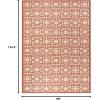 Martha Stewart x SAFAVIEH Outdoor Area Rug Collection – 8′ x 11’2″, Beige & Terracotta, Weather Resistant & Washable, Ideal for Patio, Backyard, Mudroom, Deck, Dining Space (MSR4281-231)