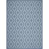 Martha Stewart x SAFAVIEH Outdoor Area Rug Collection – 8′ x 11’2″, Blue & Beige, Weather Resistant & Washable, Ideal for Patio, Backyard, Mudroom, Deck, Dining Space (MSR4274-243)