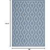 Martha Stewart x SAFAVIEH Outdoor Area Rug Collection – 8′ x 11’2″, Blue & Beige, Weather Resistant & Washable, Ideal for Patio, Backyard, Mudroom, Deck, Dining Space (MSR4274-243)