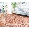 Martha Stewart x SAFAVIEH Outdoor Area Rug Collection – 8′ x 11’2″, Cayenne, Weather Resistant & Washable, Ideal for Patio, Backyard, Mudroom, Deck, Dining Space (MSR4244-231)(Cayenne)