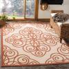 Martha Stewart x SAFAVIEH Outdoor Area Rug Collection – 8′ x 11’2″, Cayenne, Weather Resistant & Washable, Ideal for Patio, Backyard, Mudroom, Deck, Dining Space (MSR4244-231)(Lily Pad)