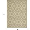 Martha Stewart x SAFAVIEH Outdoor Area Rug Collection – 8′ x 11’2″, Green & Beige, Weather Resistant & Washable, Ideal for Patio, Backyard, Mudroom, Deck, Dining Space (MSR4274-244)