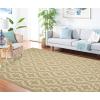 Martha Stewart x SAFAVIEH Outdoor Area Rug Collection – 8′ x 11’2″, Green & Beige, Weather Resistant & Washable, Ideal for Patio, Backyard, Mudroom, Deck, Dining Space (MSR4274-244)