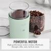 Martha Stewart Electric Coffee & Spice Grinder, Dual 2.5oz Removable Bowls, Storage Lids, Stainless Steel Blades, One Touch Pulse Control, 2-in-1 Compact, Beans & Spices, Herbs & Nuts, Linen White(Honeydew Green)