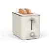 Martha Stewart 4 Slice Toaster, 10 Shade Settings with Defrost, Cancel, Bagel & Gluten-Free, Extra-Wide Self-Centering Slots for Waffles & Artisan Bread, Removable Crumb Tray, Cord Wrap, 1800W, Linen(Linen White)