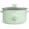 Martha Stewart 8 QT Slow Cooker, Programmable with Timer, 3 Heat Settings (Low, High, Warm), Nonstick Ceramic Removable Crock, Stovetop & Oven Safe, Glass Lid, Simmer, Reheat, Warm, Linen(Honeydew Green)