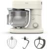 Martha Stewart  Tilt-Head Stand Mixer, 12 Speed, 5.3QT Stainless Steel Bowl, Splash Guard with Pour Chute, Whisk, Dough Hook, Flat Beater, Electric Kitchen Baking Mixer, Bread, Cake, Whip, Linen White(Linen White)