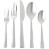 Martha Stewart Torino 20-Piece Gold Flatware Set, Service for 4 – Stainless Steel Silverware w/PVD Gold Handle, Mirror Polish – Dishwasher Safe, Rust Resistant, Chip Resistant – Glamorous Utensil Set(Silver (Chiggi))