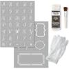 Martha Stewart Vinyl Stencil Kit, 6 Pc, Script
