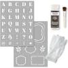 Martha Stewart Vinyl Stencil Kit, 6 Pc, Serif