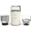 Martha Stewart Electric Coffee & Spice Grinder, Dual 2.5oz Removable Bowls, Storage Lids, Stainless Steel Blades, One Touch Pulse Control, 2-in-1 Compact, Beans & Spices, Herbs & Nuts, Linen White(Linen White)