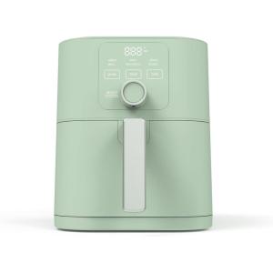 Martha Stewart 6QT Air Fryer, 6-in-1, Bake, Broil, Roast, Air Fry, Dehydrate, Reheat, Ceramic Non-Stick Basket, Crispy Results Fast, 400°F Max Temp, Shake Reminder, Auto Shut-Off, Linen Cream(Honeydew Green)