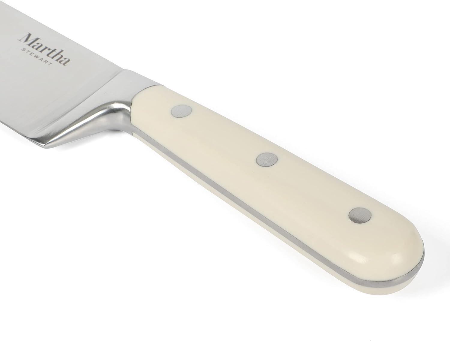 image:imageMartha Stewart 8 Inch Forged Triple Riveted Stainless Steel Chef Knife LinenLinen Chefs Knife