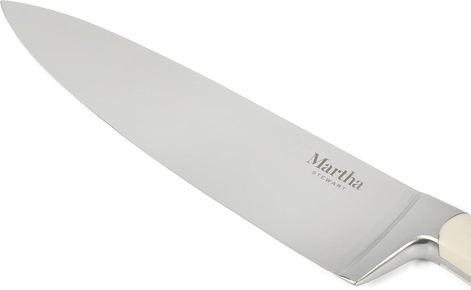 image:imageMartha Stewart 8 Inch Forged Triple Riveted Stainless Steel Chef Knife LinenLinen Chefs Knife