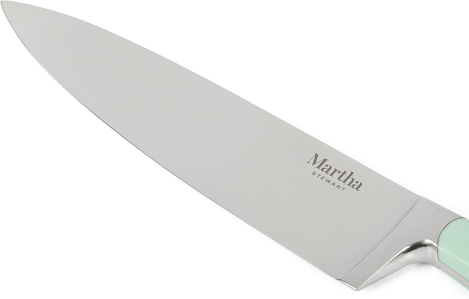 image:imageMartha Stewart 8 Inch Forged Triple Riveted Stainless Steel Chef Knife LinenMartha Blue Chefs Knife
