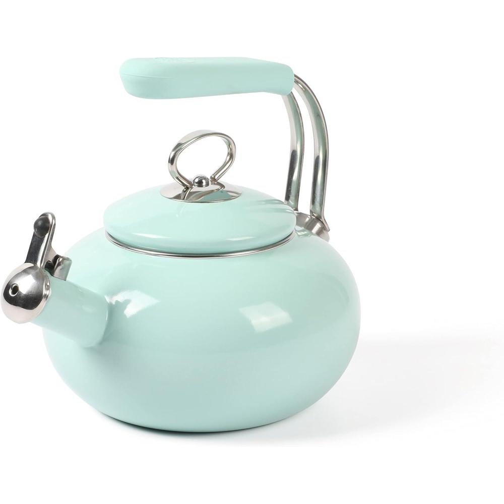 image:imageMartha Stewart 15Quart Enamel on Steel Carbon Steel Tea Kettle wStainless Steel Handle Martha Blue