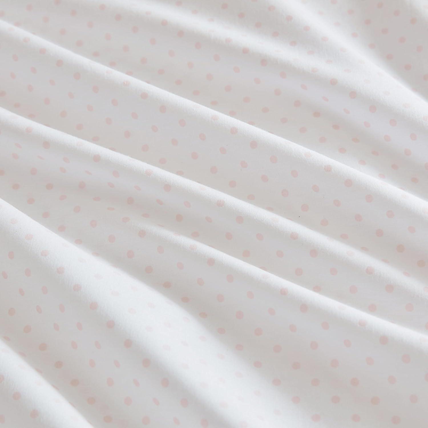 image:imageMartha Stewart Twin Size Sheet Set Crisp amp Tailored Bedding with a Smooth Cotton Percale Feel Deep Pocket Bed Sheets with Matching Pillowcase amp Fitted Sheet Dotted Stripe YellowPolka Dot Pink