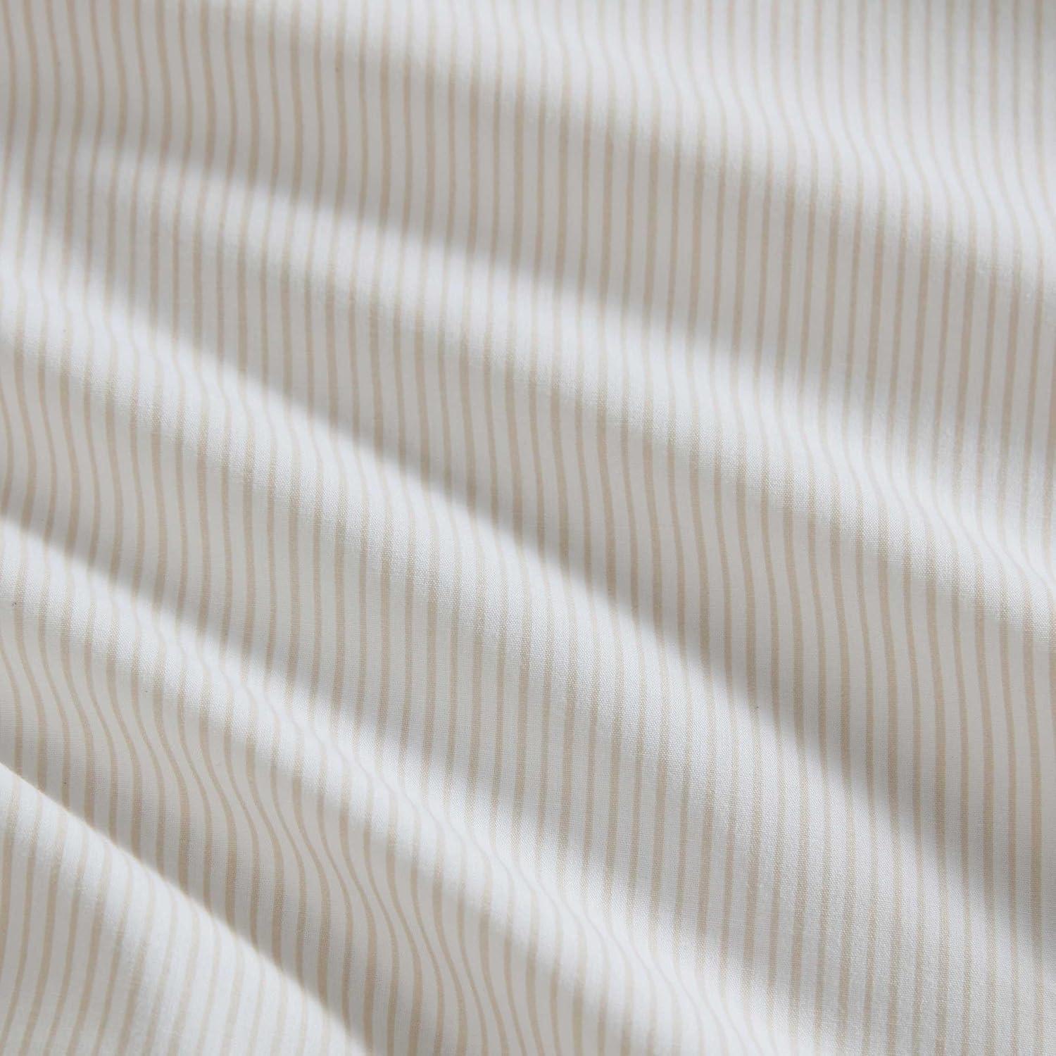 image:imageMartha Stewart Twin Size Sheet Set Crisp amp Tailored Bedding with a Smooth Cotton Percale Feel Deep Pocket Bed Sheets with Matching Pillowcase amp Fitted Sheet Dotted Stripe YellowStripe White