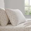 Martha Stewart – Twin Size Sheet Set, Crisp & Tailored Bedding with a Smooth Cotton Percale Feel, Deep Pocket, Bed Sheets with Matching Pillowcase & Fitted Sheet (Dotted Stripe Yellow)(Floral White)