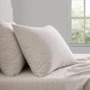 Martha Stewart – Twin Size Sheet Set, Crisp & Tailored Bedding with a Smooth Cotton Percale Feel, Deep Pocket, Bed Sheets with Matching Pillowcase & Fitted Sheet (Dotted Stripe Yellow)(Leaves Beige)