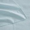 Martha Stewart – Twin Size Sheet Set, Crisp & Tailored Bedding with a Smooth Cotton Percale Feel, Deep Pocket, Bed Sheets with Matching Pillowcase & Fitted Sheet (Dotted Stripe Yellow)(Small Gingham Blue)