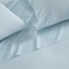 Martha Stewart – Twin Size Sheet Set, Crisp & Tailored Bedding with a Smooth Cotton Percale Feel, Deep Pocket, Bed Sheets with Matching Pillowcase & Fitted Sheet (Dotted Stripe Yellow)(Stripe Blue)