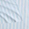 Martha Stewart – Twin Size Sheet Set, Crisp & Tailored Bedding with a Smooth Cotton Percale Feel, Deep Pocket, Bed Sheets with Matching Pillowcase & Fitted Sheet (Dotted Stripe Yellow)(Leaf Stripe Blue)