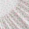 Martha Stewart – Twin Size Sheet Set, Crisp & Tailored Bedding with a Smooth Cotton Percale Feel, Deep Pocket, Bed Sheets with Matching Pillowcase & Fitted Sheet (Dotted Stripe Yellow)(Kennedy Floral Pink)