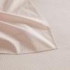 Martha Stewart – Twin Size Sheet Set, Crisp & Tailored Bedding with a Smooth Cotton Percale Feel, Deep Pocket, Bed Sheets with Matching Pillowcase & Fitted Sheet (Dotted Stripe Yellow)(Small Gingham Pink)
