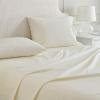Martha Stewart – Twin Size Sheet Set, Crisp & Tailored Bedding with a Smooth Cotton Percale Feel, Deep Pocket, Bed Sheets with Matching Pillowcase & Fitted Sheet (Dotted Stripe Yellow)(Stripe Yellow)
