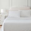 Martha Stewart – Twin Size Sheet Set, Crisp & Tailored Bedding with a Smooth Cotton Percale Feel, Deep Pocket, Bed Sheets with Matching Pillowcase & Fitted Sheet (Dotted Stripe Yellow)(Leaf Trellis Beige)