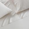 Martha Stewart – Twin Size Sheet Set, Crisp & Tailored Bedding with a Smooth Cotton Percale Feel, Deep Pocket, Bed Sheets with Matching Pillowcase & Fitted Sheet (Dotted Stripe Yellow)(Stripe White)